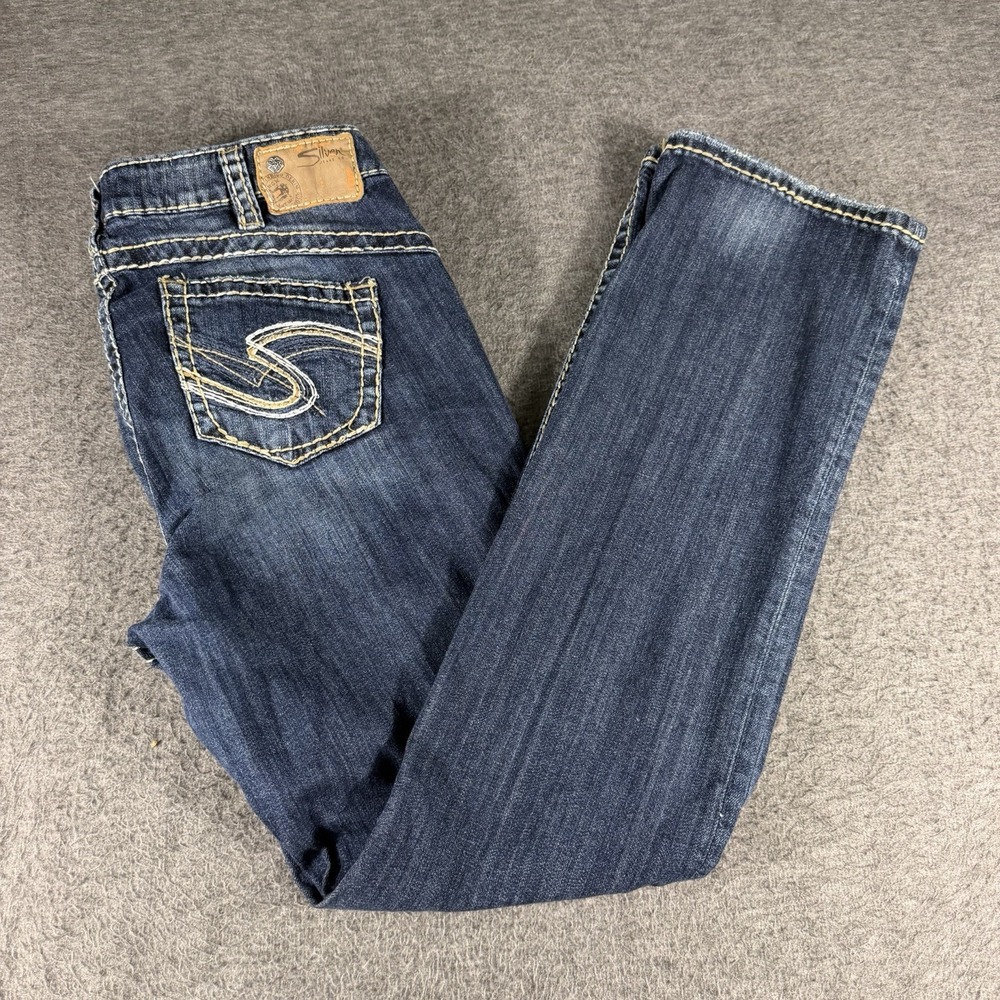 Silver Tuesday Women's Jeans 16 1/2" Bootcut Dark Wash Stretch Denim Plus Size